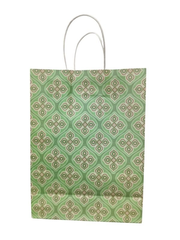 Green Floral Paper Bags