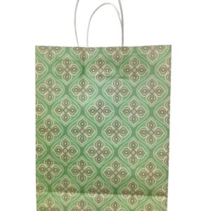 Green Floral Paper Bags